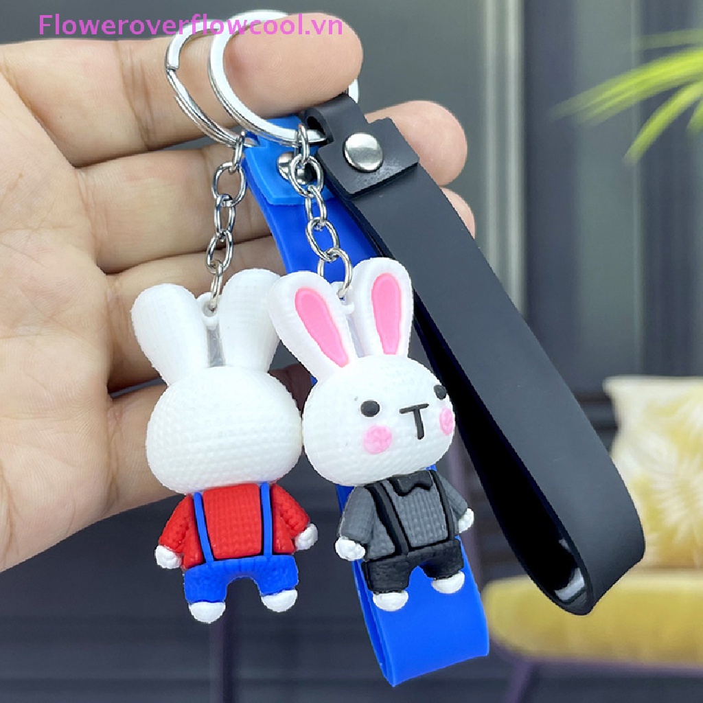 Móc Khóa Hình Thỏ Hồng Dễ Thương