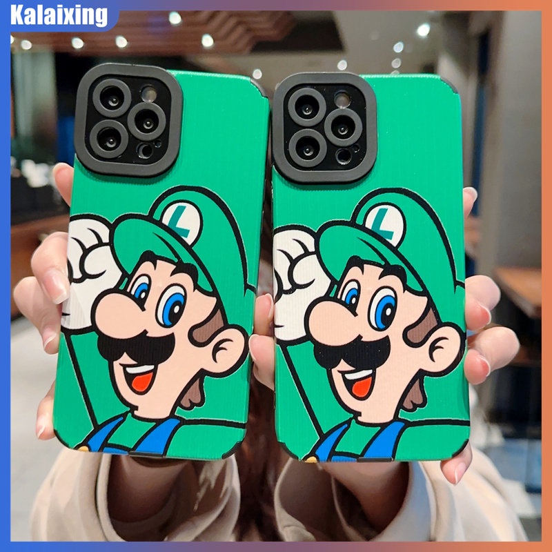 Ốp Điện Thoại Da Mềm In Hình Mario Cho iPhone 14 13 12 11 Pro Max X XR Xs Max 7 / 8 Plus