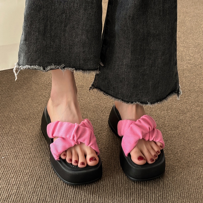 Dép Sandal Quai Chéo Phong Cách Hàn Quốc Cho Nữ