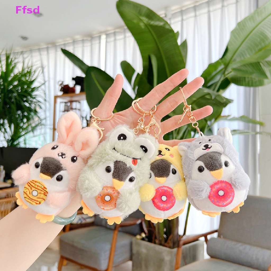 {Ffsd} Móc Khóa Hình Chim Cánh Cụt Nhồi Bông Dễ Thương