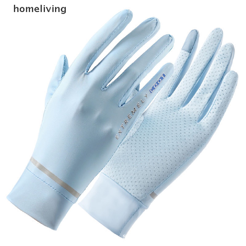 Găng Tay Lụa Lạnh Mỏng Thoáng Khí Chống Trượt Có Thể Chạm Màn Hình Cảm Ứng Bảo Vệ Khỏi Tia Uv