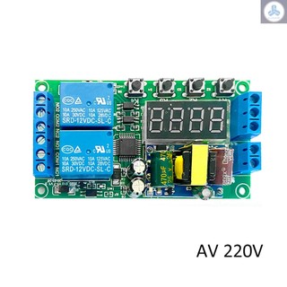2 Channel Timer Delay Relay Module AC 220V LED Display 0.01s~999min Adjustable Pulse Trigger Power Off Circulation Timing Switch Circuit Automatic Control