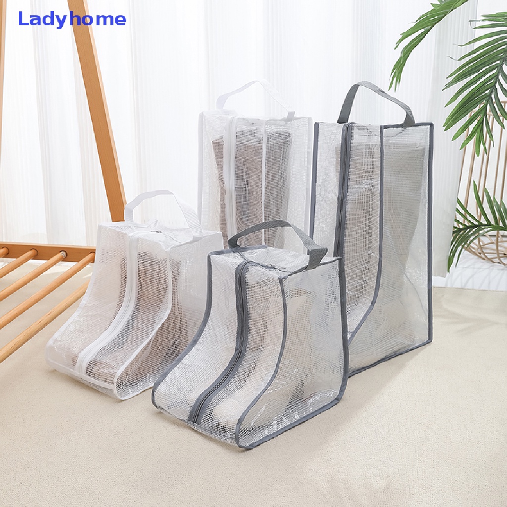 Túi Đựng Bảo Vệ Giày Bốt Trong Suốt Chống Nước Chống Bụi Có Khóa Kéo Tiện Dụng