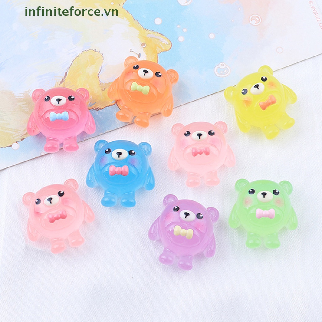 Bộ 5 Tượng Gấu Phát Sáng Trang Trí Tiểu Cảnh