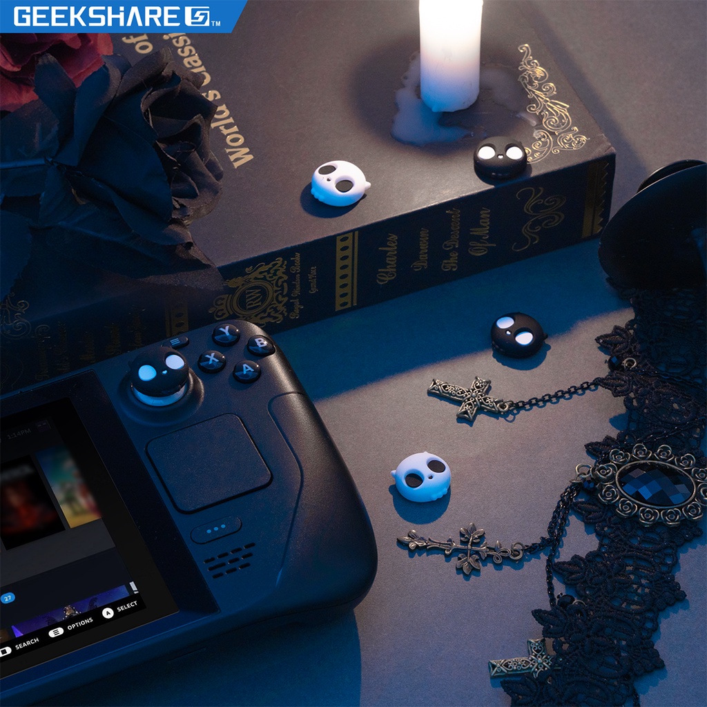 GeekShare Steam Deck Skull Ngón tay cái Grip Cap