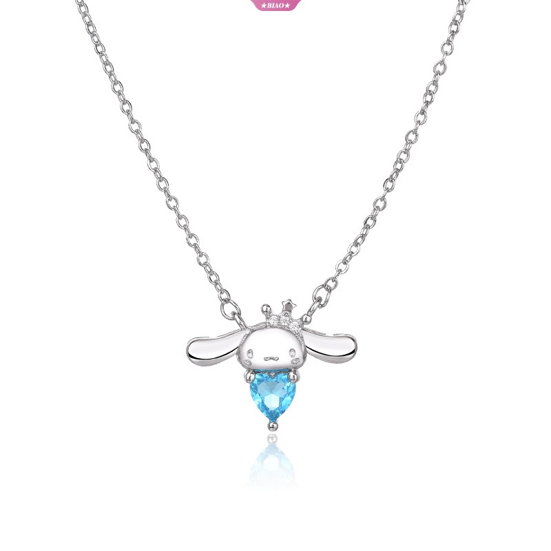Vòng cổ Mặt Hình Cinnamoroll Aquamarine Trái Tim Thông Minh Ngọt Ngào Thời Trang Cho Nữ