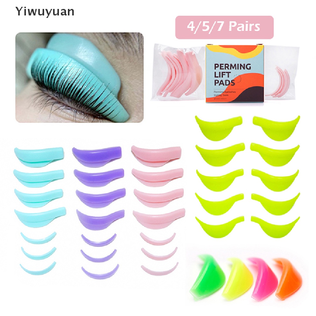 Set 4 / 5 / 7 Cặp Đệm Silicone Hỗ Trợ Nâng Lông Mi
