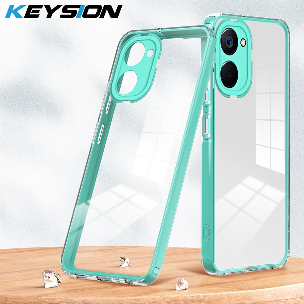 Ốp Điện Thoại TPU + PC 2 Trong 1 Trong Suốt Chống Sốc Cho Realme 10 4G C33 OPPO Realme 10 C33