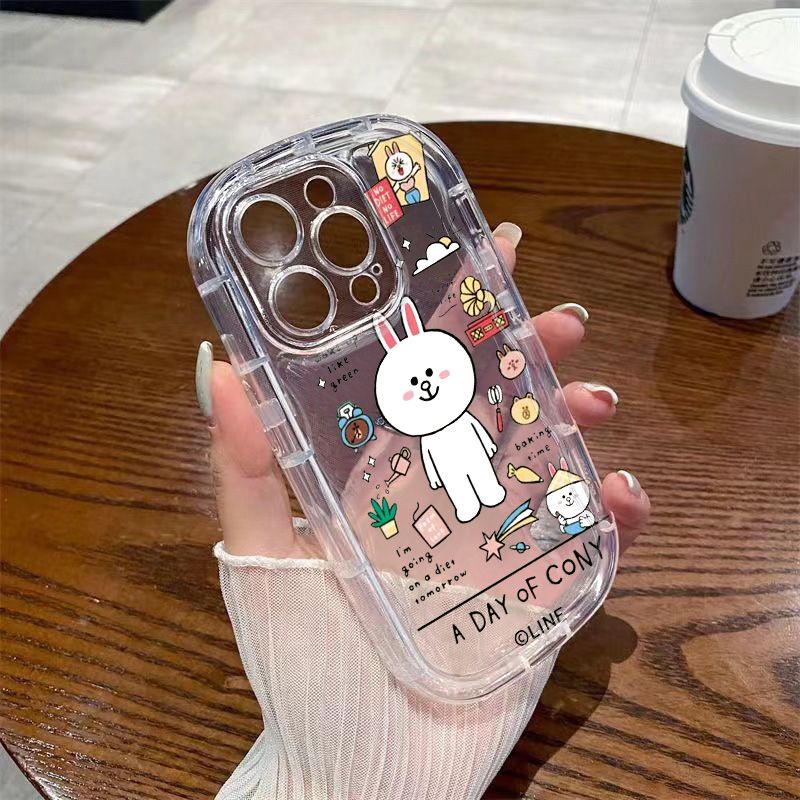 ✅Ốp Điện Thoại Mềm Trong Suốt Chống Sốc In Hình Thỏ Trắng Cho Apple Iphone 14 712xs / 118p / xr Promax 13 / P3RE