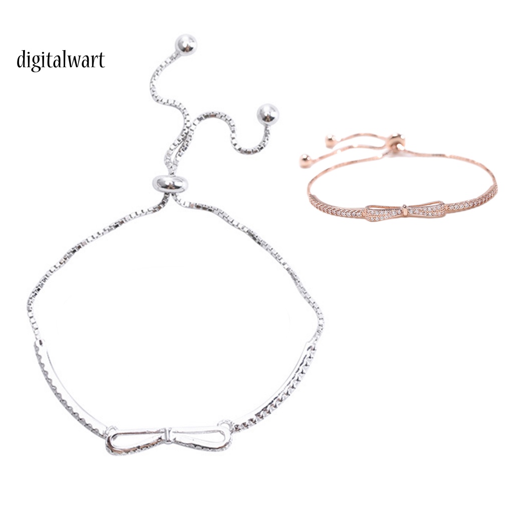 Kỹ Thuật Số| Vòng Tay Thắt Nơ Lấp Lánh Có Thể Điều Chỉnh Độc Đáo Cho Ngày Valentine