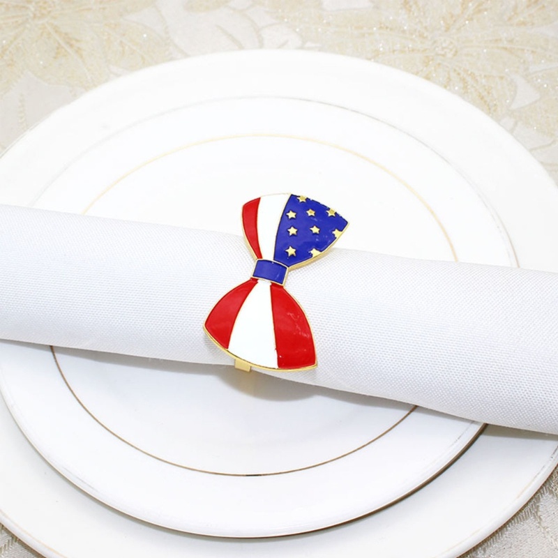 Bộ 6 Khóa Khăn Ăn Bằng Kim Loại Chất Lượng