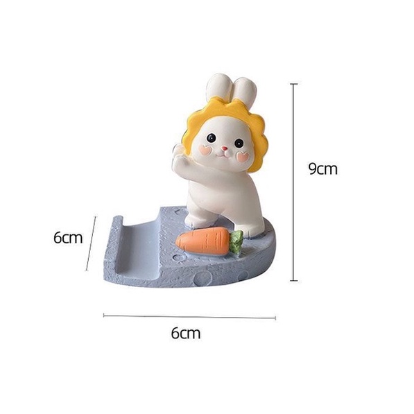Giá Đỡ Điện Thoại / Máy Tính Bảng Để Bàn Hình Thỏ Hoạt Hình Sáng Tạo
