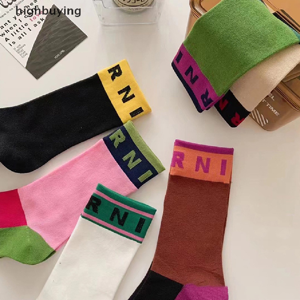 Đôi Vớ Cotton Thoáng Khí Thoải Mái In Chữ Thời Trang 2022