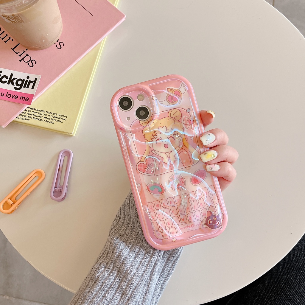 Ốp Điện Thoại TPU Chống Sốc Họa Tiết Thủy Thủ Mặt Trăng Dành Cho IPhone 14 13 12 11 Pro Max