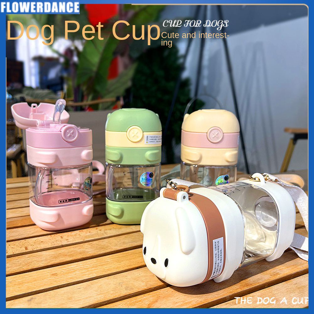 Bình Nước Hình Vuông Hàn Quốc Cho Chó 500Ml Bình Nước Bằng Nhựa Có Ống Hút Bình Cầm Tay Có Ống Hút Bình Nước Chống Rò Rỉ Dễ Thương Phong Cách Instagram Không Chứa Bpa Flowerdance