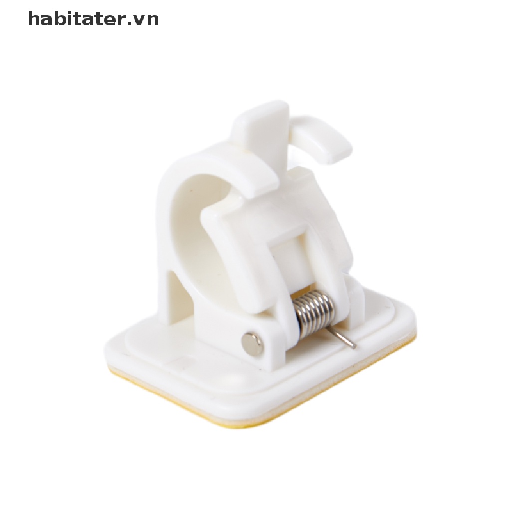 Set 2 Kẹp Giữ Rèm Cửa Tự Dính Không Cần Đóng Đinh Gắn Tường