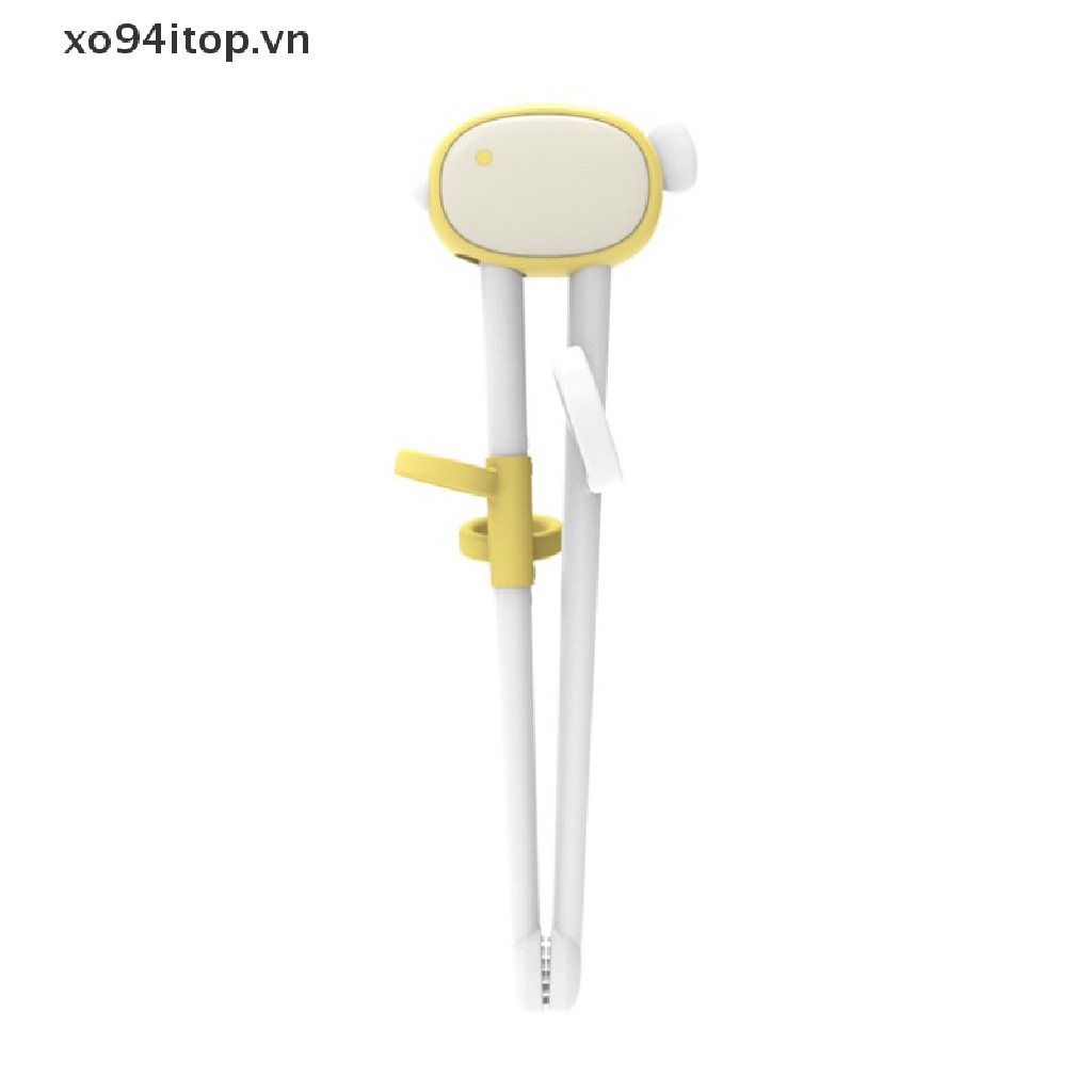 1 Cặp Đũa Tập Ăn Có Thể Tái Sử Dụng Kèm Vòng Silicon Cho Bé