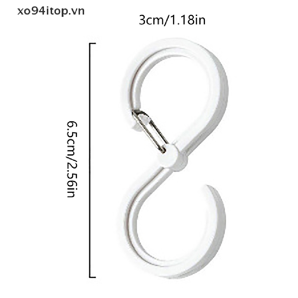 Set 8 Móc Treo Quần Áo Hình Chữ S Tiện Dụng