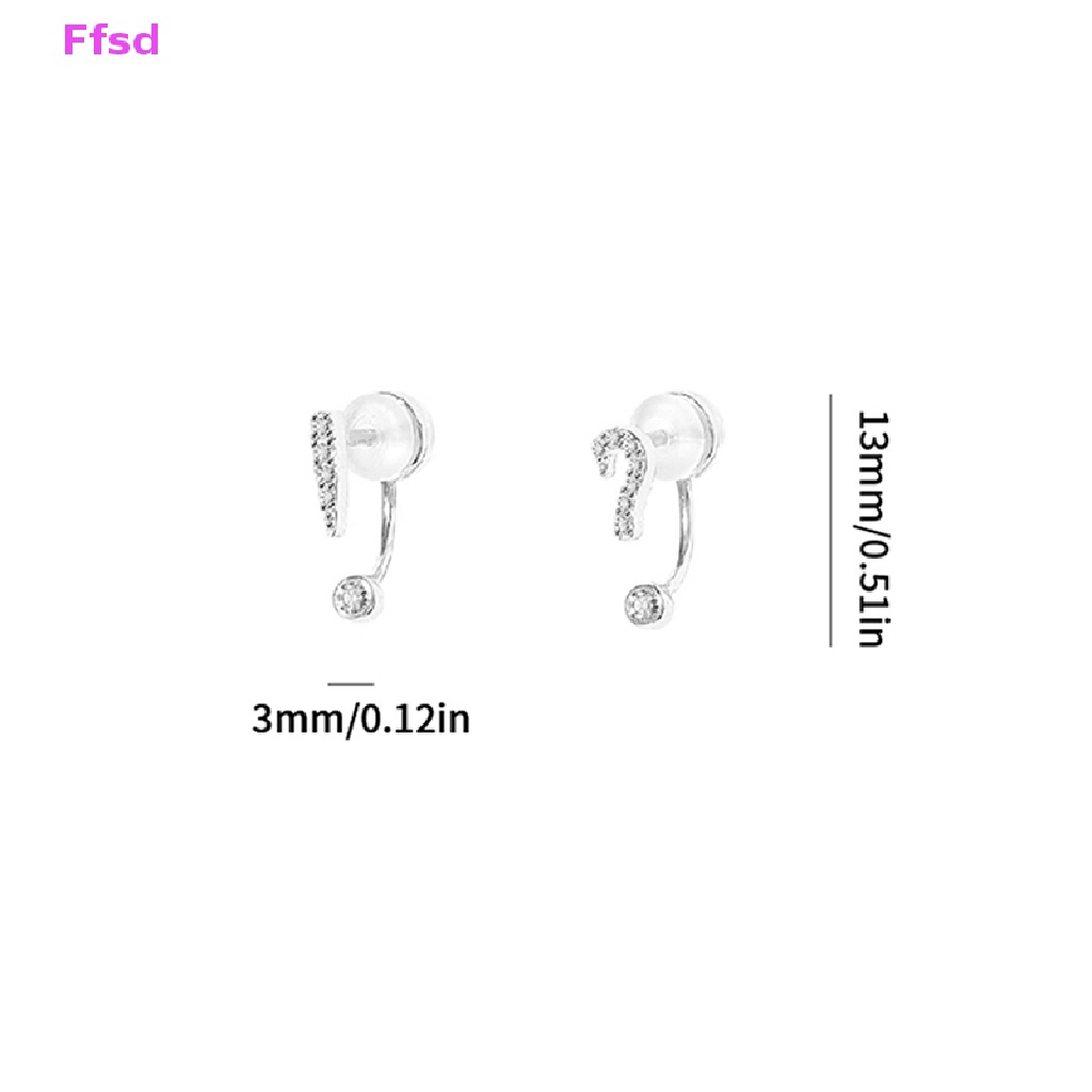 {Ffsd} Bông Tai Đính Đá Pha Lê Thời Trang Hàn Quốc Dành Cho Nữ Màu Bạc Làm Quà Tặng Đám Cưới