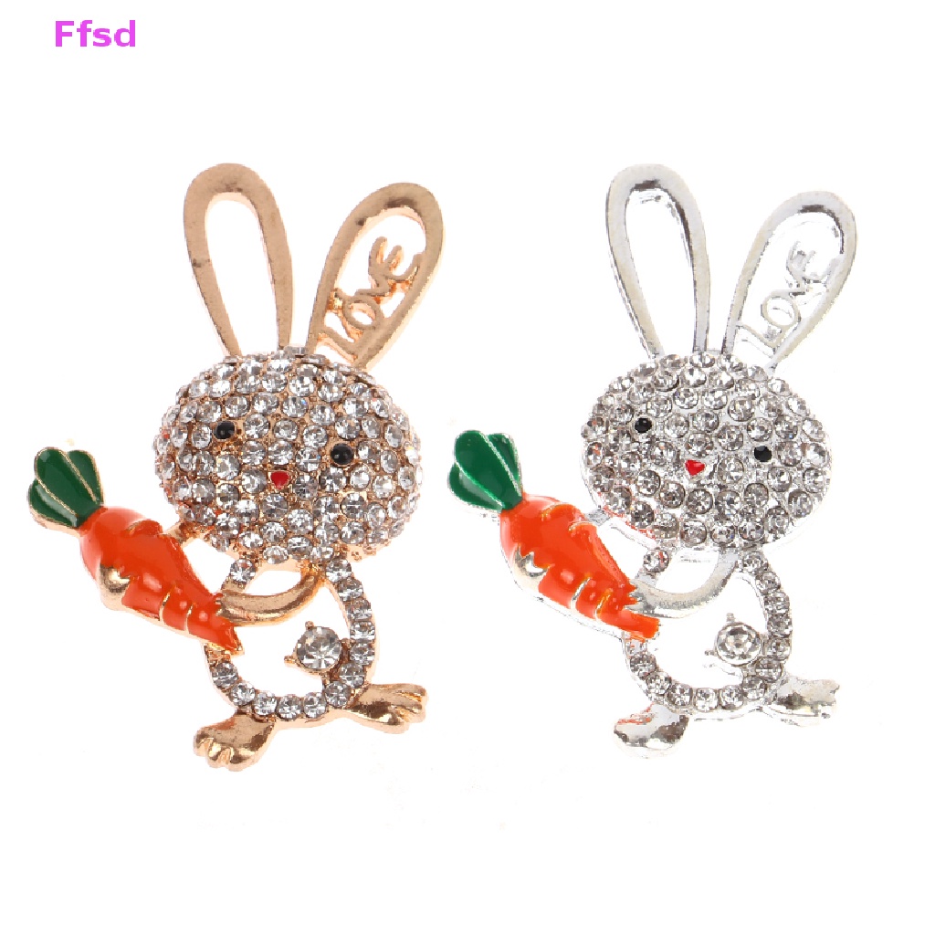 {Ffsd} Ghim Cài Áo Hình Thỏ Hoạt Hình Tráng Men Trang Trí Túi Xách / Áo Khoác Cardigan Quà Tặng Bán Chạy Cho Nữ