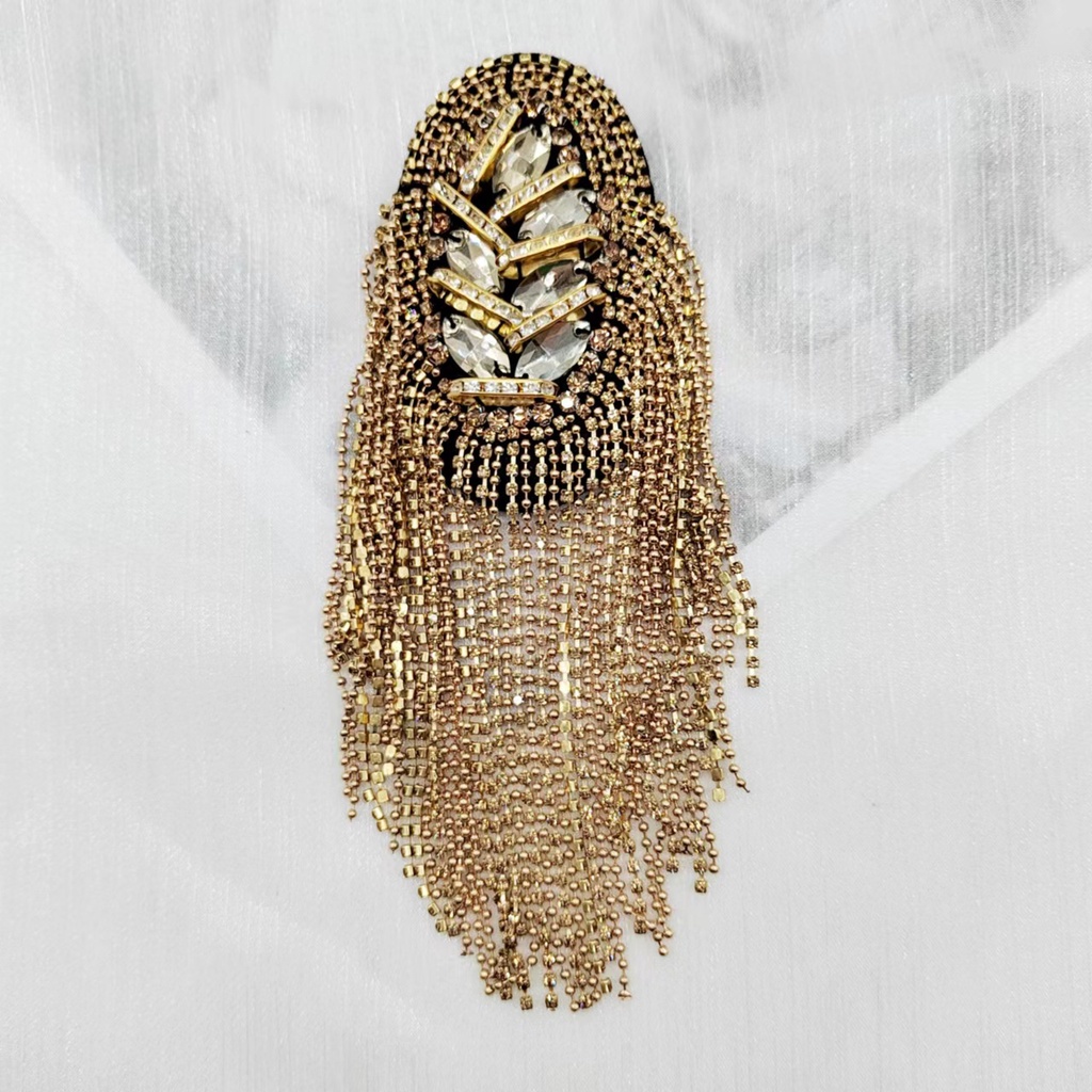 Ghim Cài Áo Dạng Chuỗi Hạt Phối Tua Rua Độc Đáo Thời Trang DIY