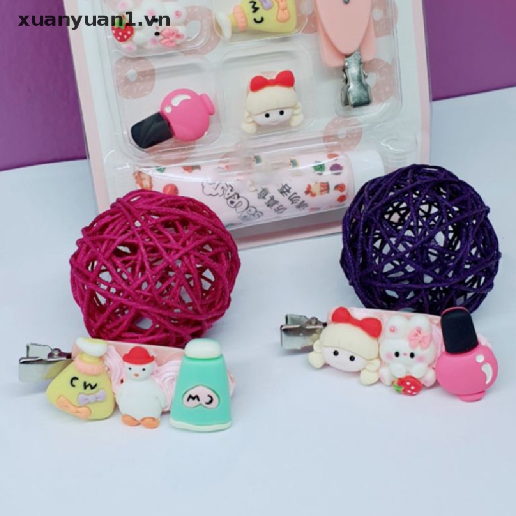 Set Kẹp Tóc Hoạt Hình Dễ Thương Cho Bé Gái