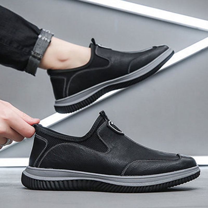 Giày Lười Da Thoáng Khí Thời Trang Cho Nam