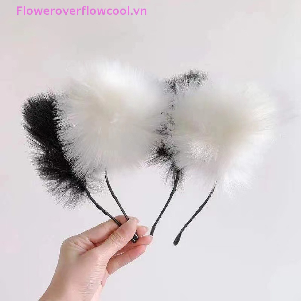 Cài Tóc Tai Mèo Phối Lông Dễ Thương Cho Nữ