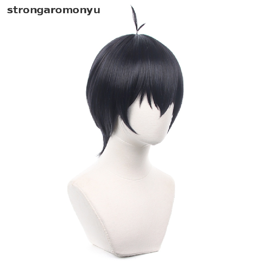 Bộ Tóc Giả Ngắn Màu Đen Bằng Sợi Tổng Hợp Kháng Nhiệt Hóa Trang Nhân Vật Isagi Yoichi