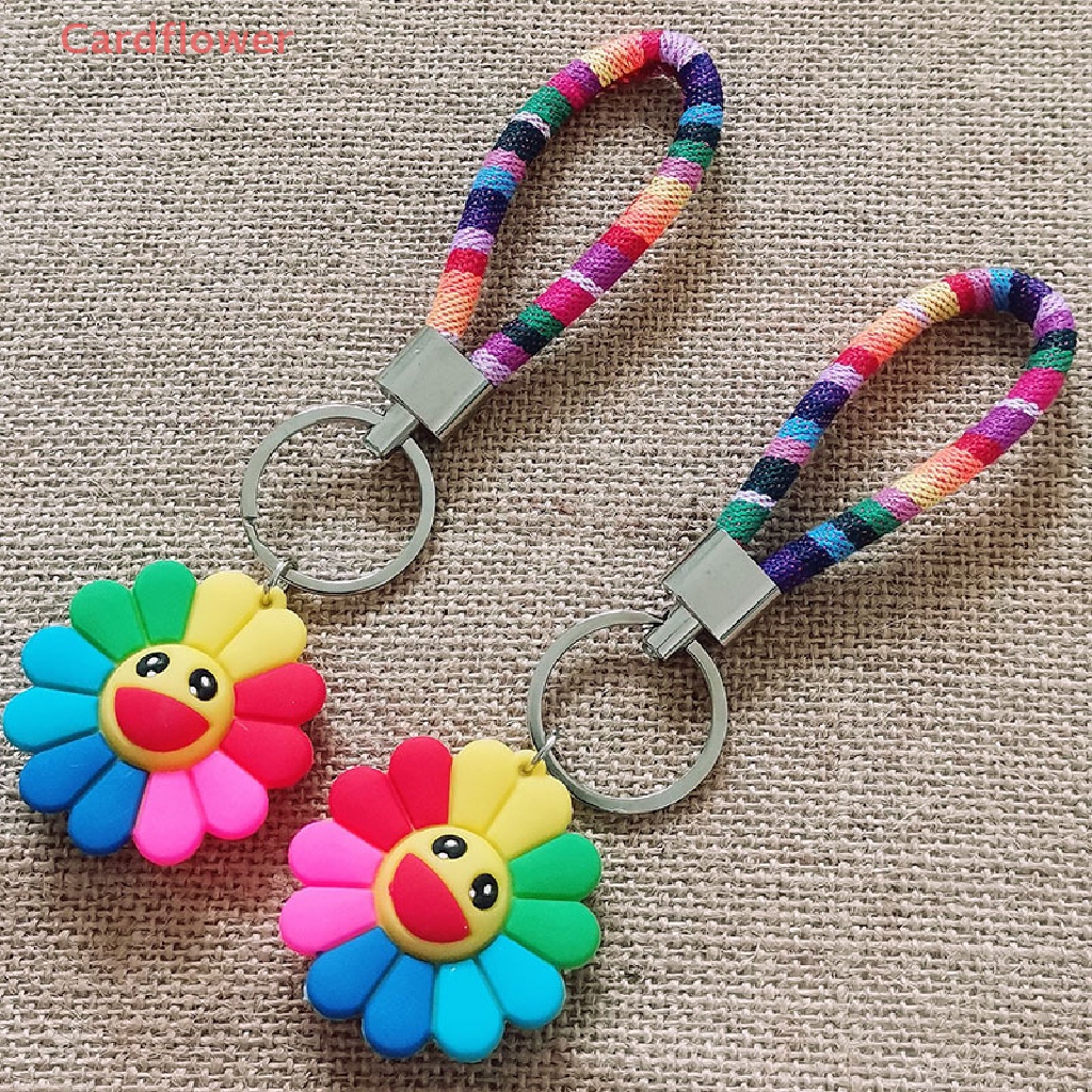 < Cardflower > Móc Khóa Hình Hoa Hướng Dương Dễ Thương Phong Cách Hàn Quốc Cho Nữ