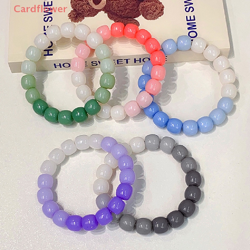 Vòng Tay Hạt Nhựa Acrylic Màu Gradient Dễ Thương Cho Nữ