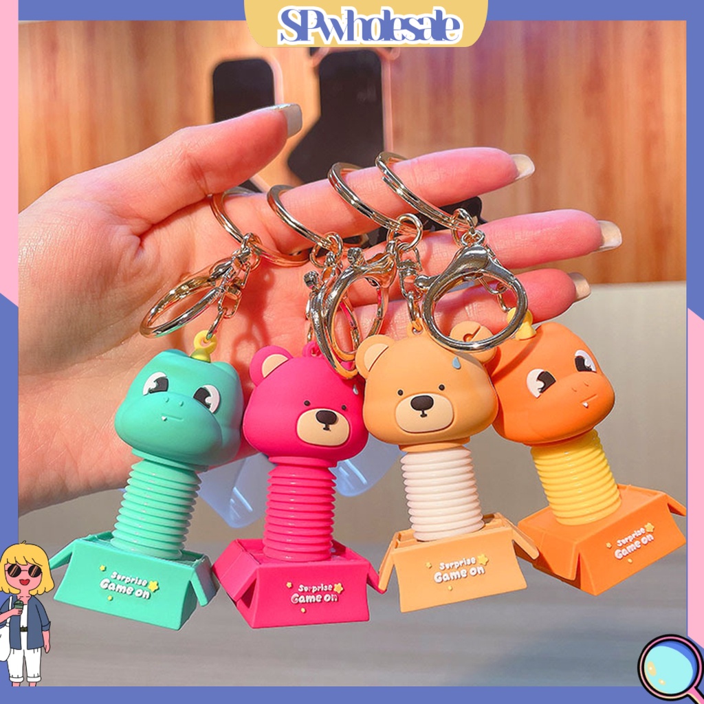 <SPwholesale> Móc Chìa Khóa Xe Hơi Thiết Kế Hình Động Vật Hoạt Hình Bắt Mắt Đa Năng Dễ Sử Dụng