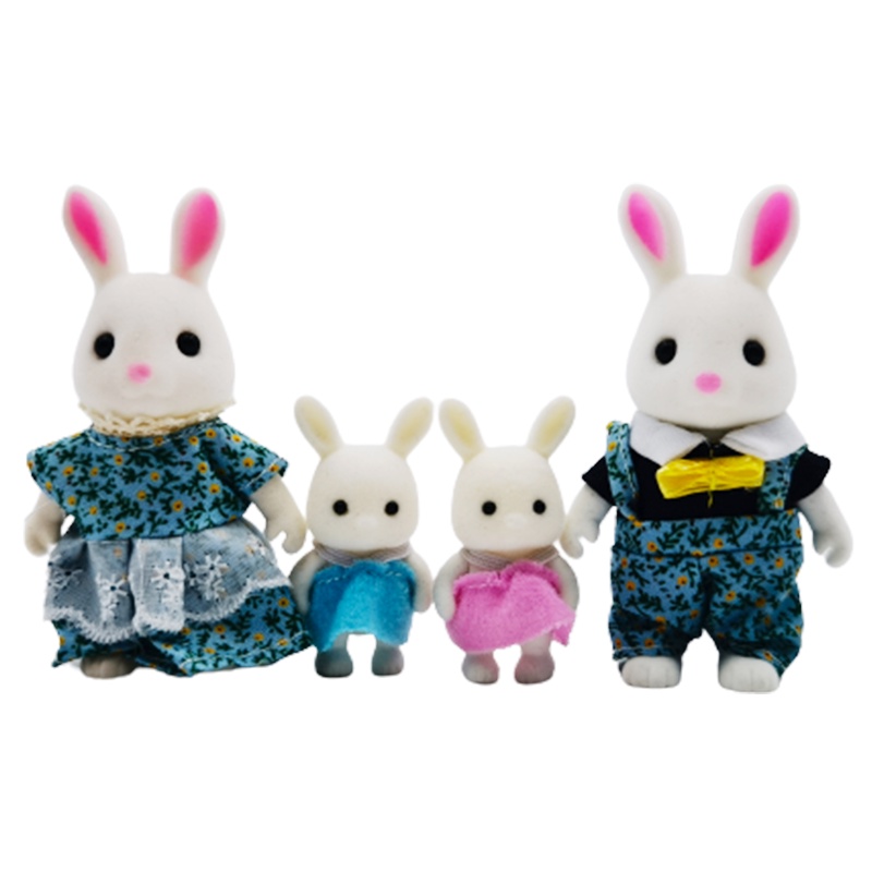 Bộ Nội Thất Gia Đình Thỏ Calico Critter Tỉ Lệ 1: 12 Trang Trí Nhà Búp Bê