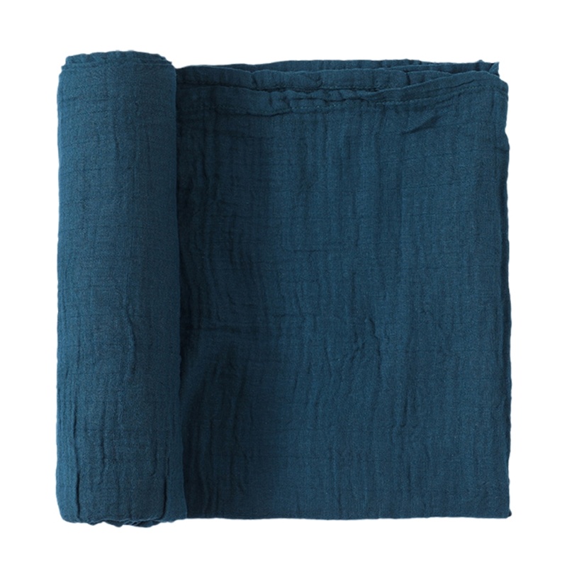 Chăn Quấn Em Bé Chất Liệu Cotton Mềm Mại Màu Trơn Trung Tính