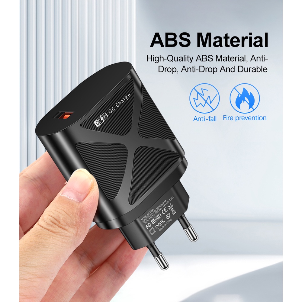 Cục Sạc Nhanh QC3.1 25W USB Cho Điện Thoại Huawei Xiaomi