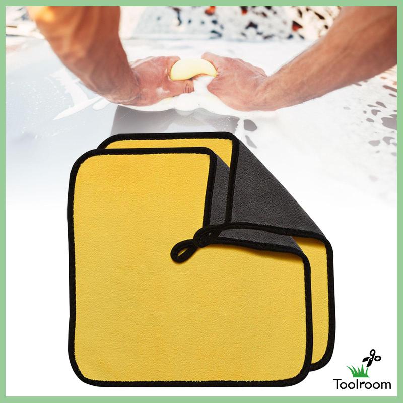 Set 2 Khăn Lau Xe Hơi Bằng Sợi Micro Tiện Dụng Cho Gia Đình