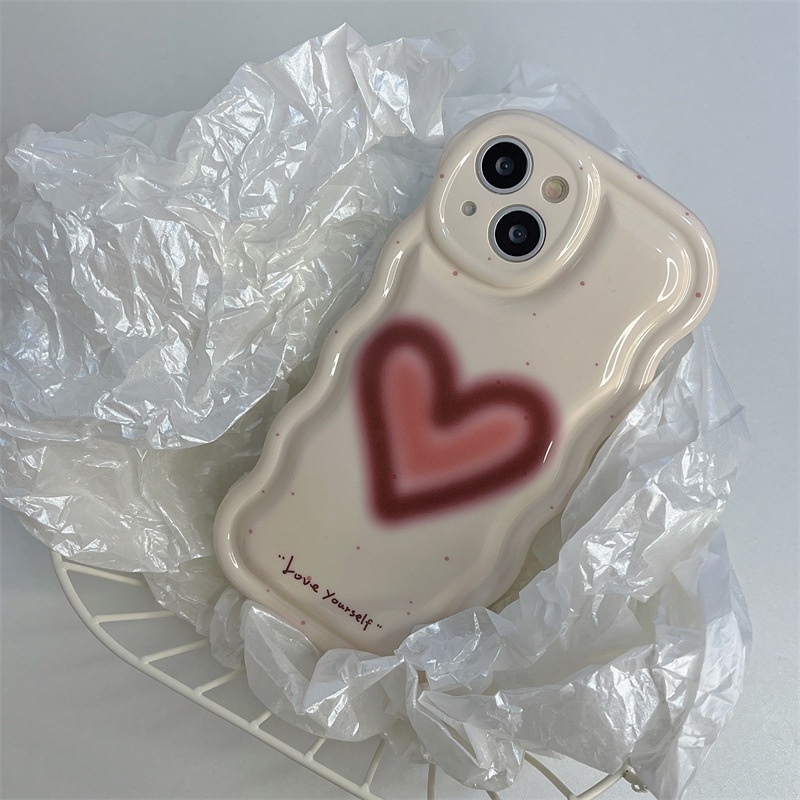 Ốp Điện Thoại Chống Rơi Họa Tiết Trái Tim Đơn Giản Cho iPhone 14 Pro Max iPhone 13 iPhone 12 11