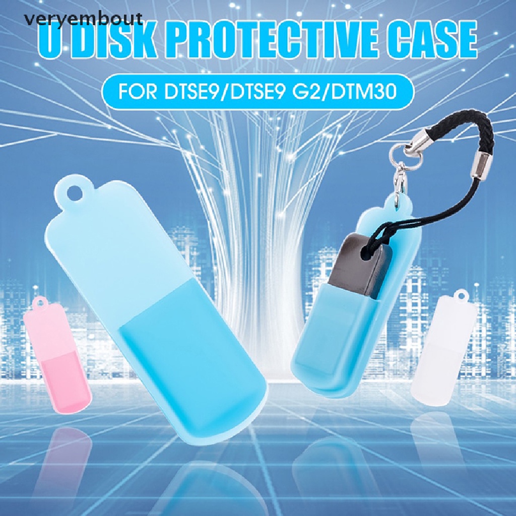 Set 3 Túi Silicone Đựng Ổ Đĩa U / USB Kèm Dây Đeo Tiện Dụng