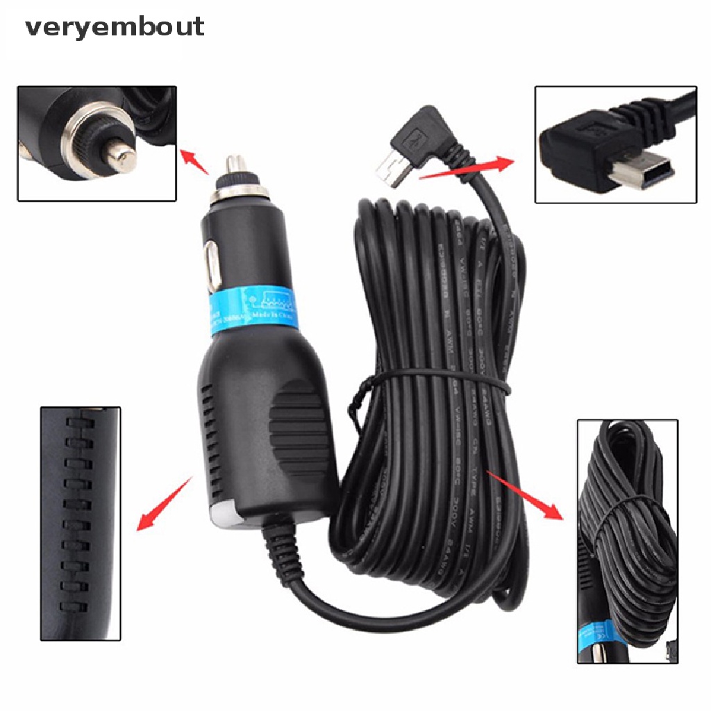 Dây Cáp Sạc USB Mini 2A / 2.5A Chuyên Dụng Cho GPS Navigator DVR