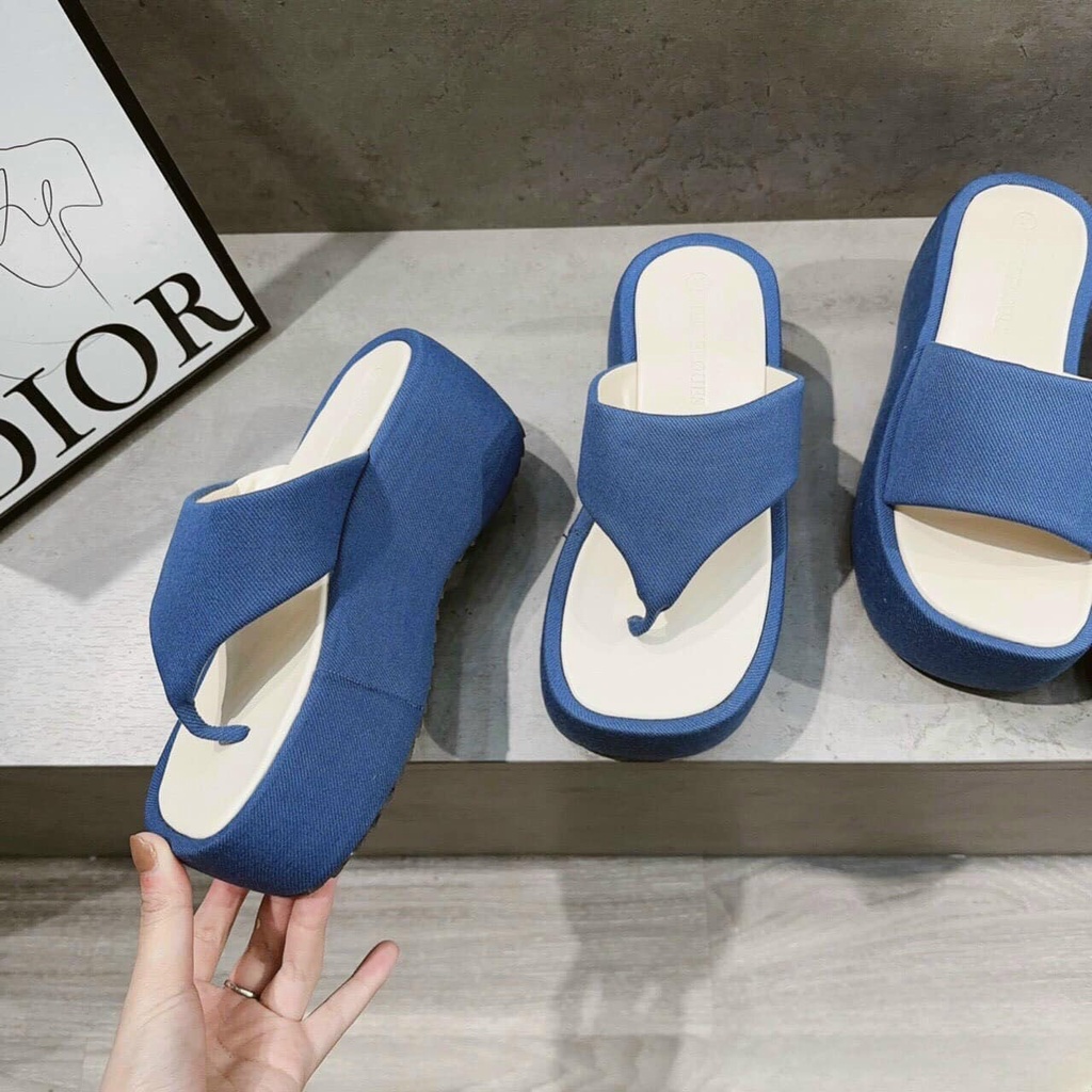 Dép xuồng quai bản chất Jeans siêu đẹp