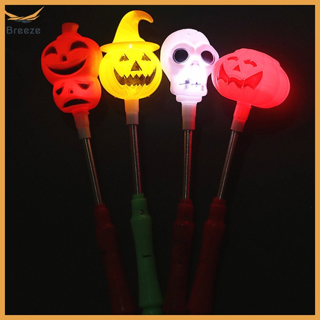 Gậy Phát Sáng Led 3 Chế Độ Hình Bí Ngô Phong Cách Halloween Độc Đáo Cho Bé