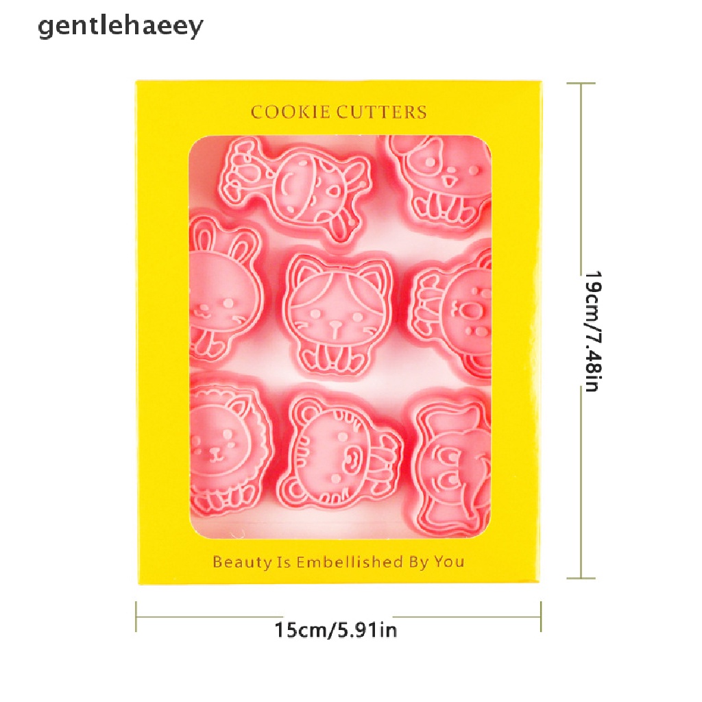 Bộ 8 Khuôn Nhựa Làm Bánh Quy Hình Động Vật Xinh Xắn