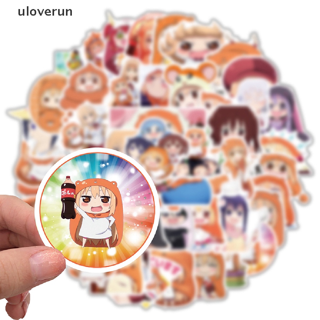 Uloverun 50 Cái Phim Hoạt Hình Anime Himouto! Miếng Dán Trang Trí Laptop / Xe Đạp Hình Umaru-chan Dễ Thương