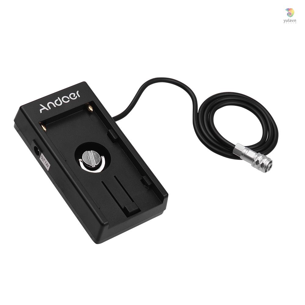 Tấm Chuyển Đổi Nguồn Pin Máy Ảnh Andoer Cho Blackmagic Cinema BMPCC 4K for NP-F970 F750 F550
