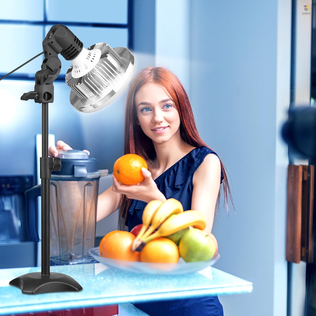 Bộ Đèn LED Để Bàn Có Thể Điều Chỉnh Độ Sáng 3200K-5500K + E27 + Giá Đỡ Để Bàn + Điều Khiển Từ Xa Cho Studio