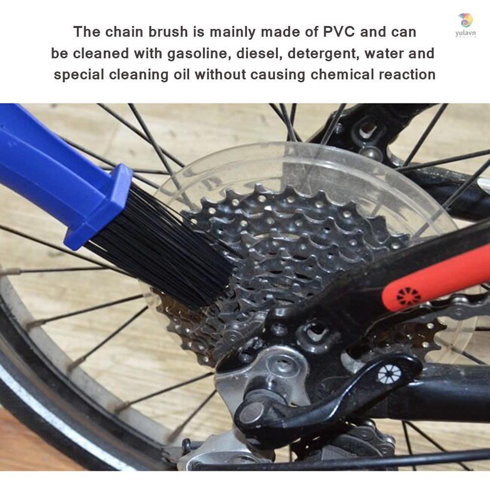 Bàn Chải Hai Đầu Bằng Nhựa PVC Gắn Dây Xích Xe Đạp Tiện Dụng