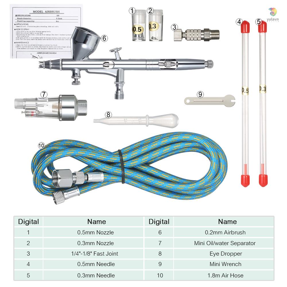 Súng Phun Sơn Trang Trí Cơ Thể Chuyên Nghiệp KKmoon Ống 1.8m Ống 0.2mm / 0.3mm / 0.5mm 9cc