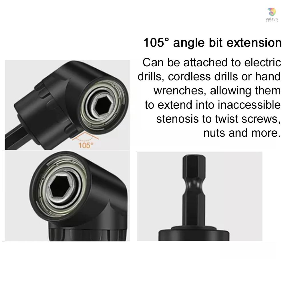 Bộ 14 Mũi Khoan Mở Rộng Linh Hoạt Kèm 105 Độ° Bộ Chuyển Đổi Ổ Cắm &amp; Tay Cầm Gắn Mũi Khoan Mở Rộng Thông Dụng