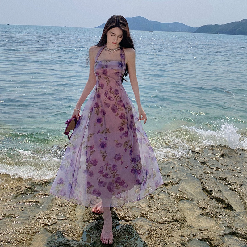 Hàng Mới Về Đầm Hai Dây Mùa Hè 2023 Phong Cách Pháp Thanh Lịch Cho Nữ