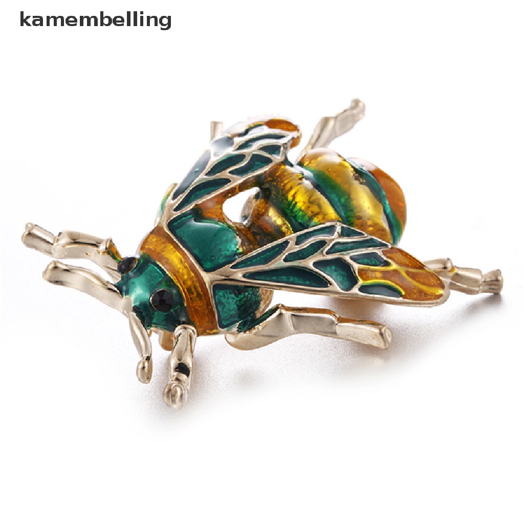 Trâm Cài Áo Kim Loại Hình Ong Tráng Men Vintage